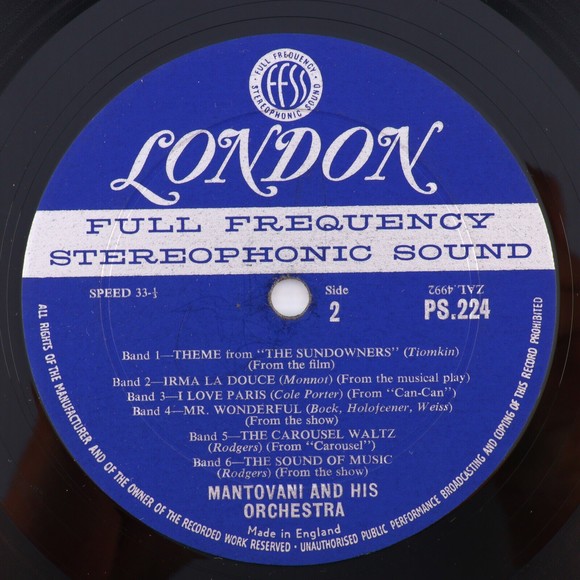 Mantovani Plays Music From Exodus & Other Great Theme Music 12" LP Vinyl Record - Picture 9 of 12